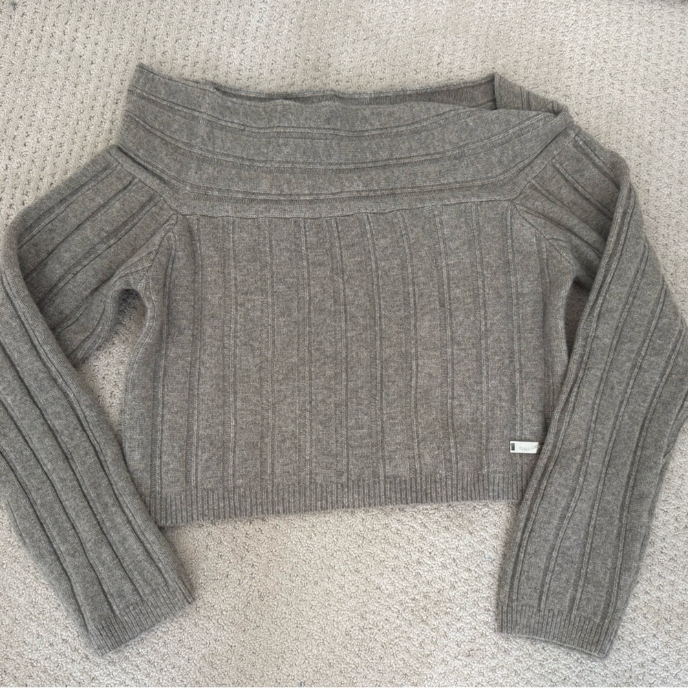Off shoulder top girlcrush taupe xl